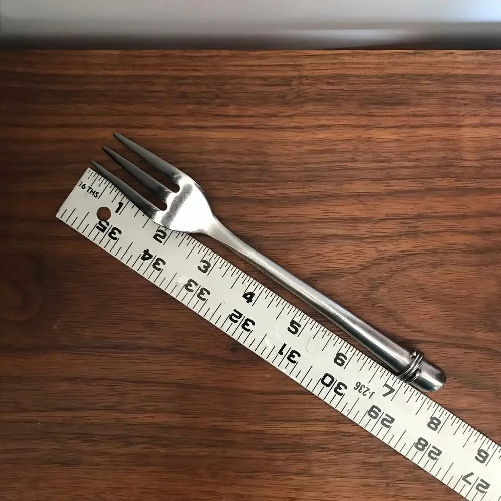 Pier 1 TADPOLE stainless steel flatware - single salad fork (some damage)